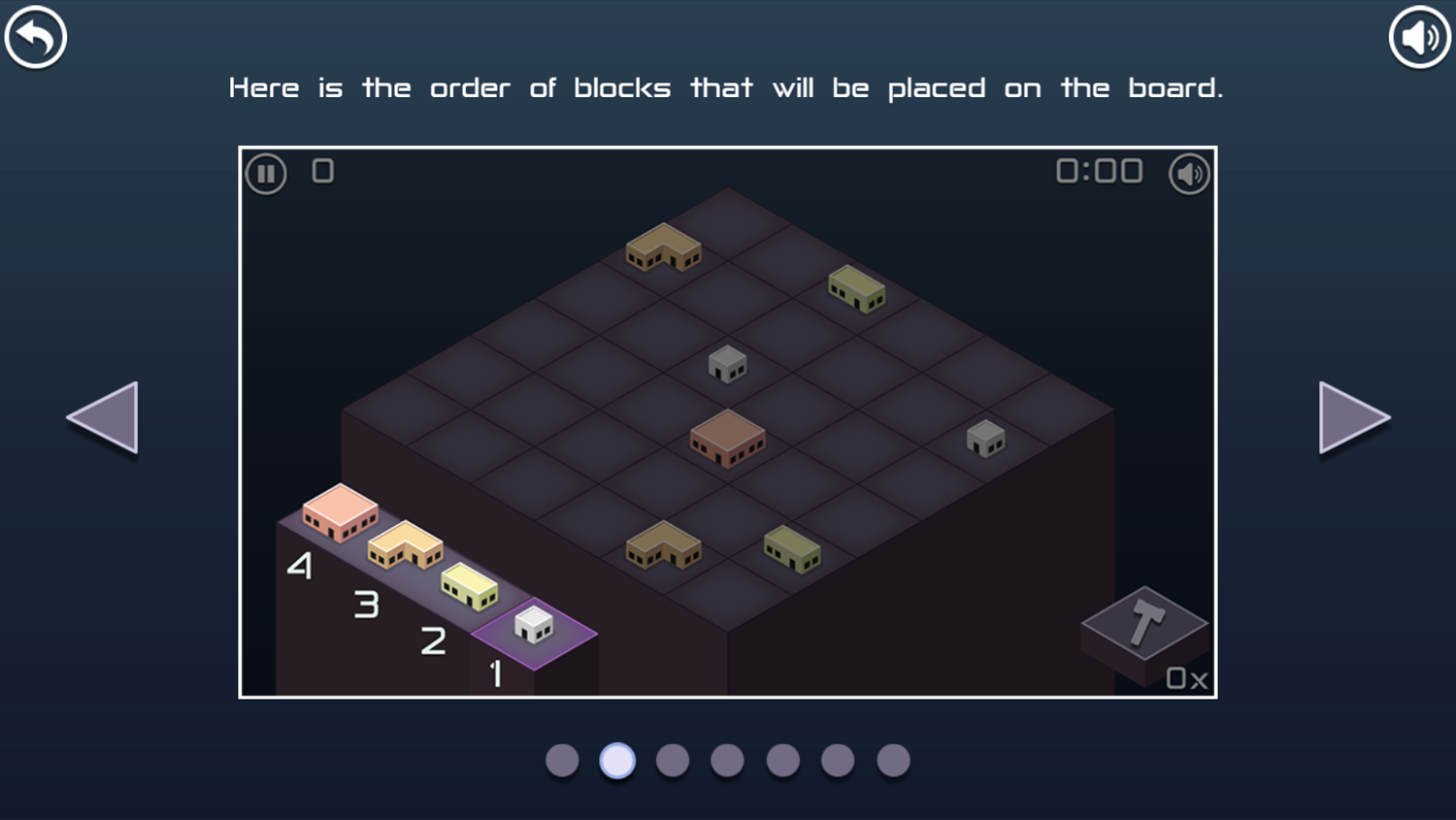 Merge Blocks Game Help Block Order Screen Screenshot.