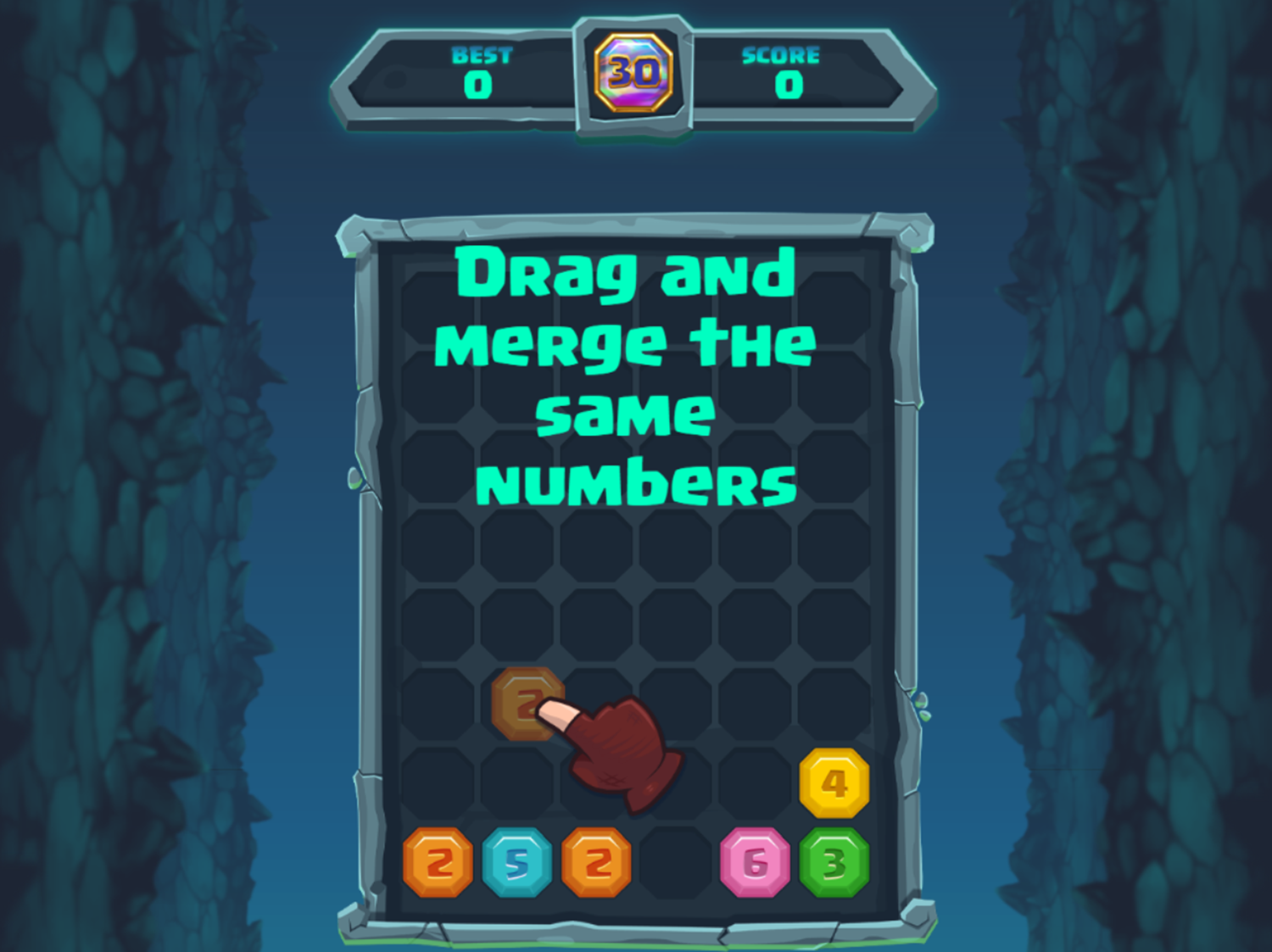Merge the Gems Game How To Play Screenshot.