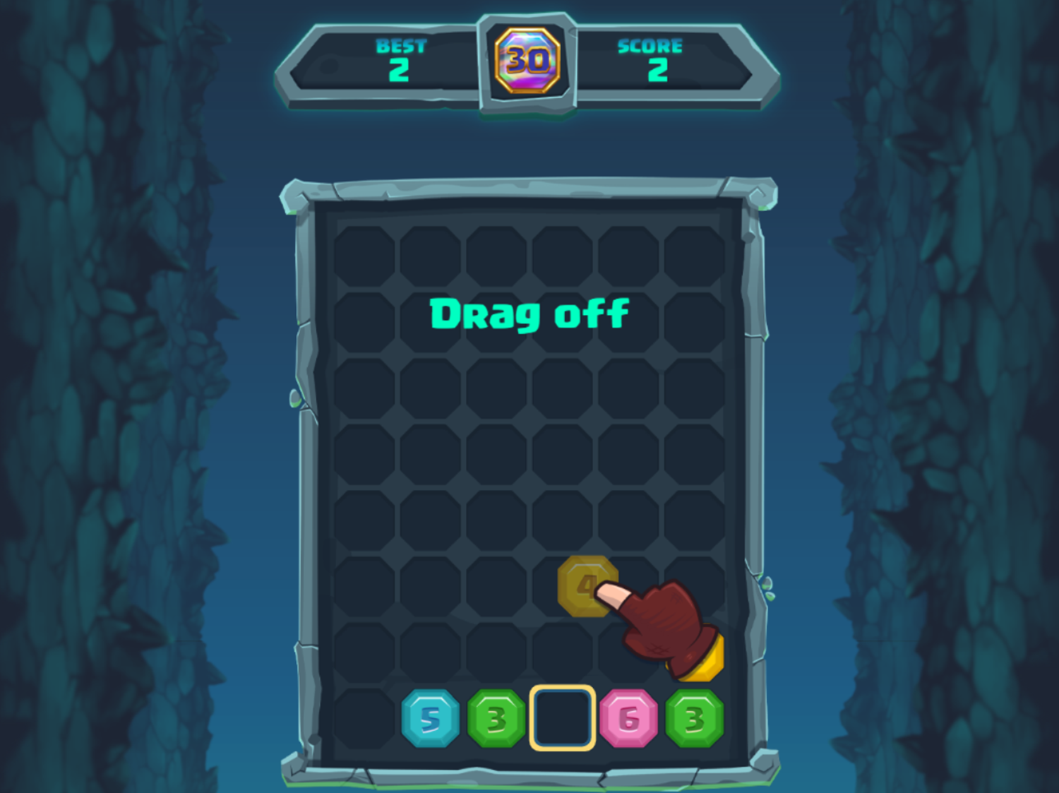 Merge the Gems Game Instructions Screenshot.