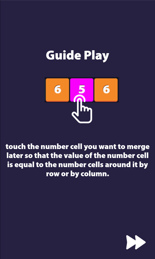 Merge Number Game How to Play Screen Screenshot.