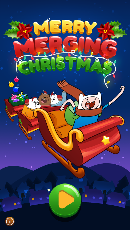 Merry Merging Christmas Game Welcome Screen Screenshot.