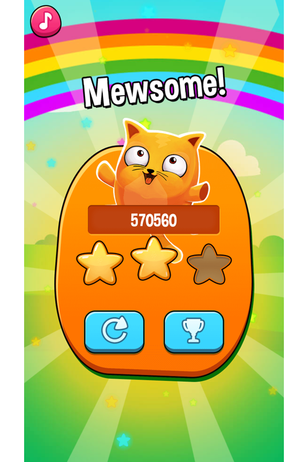 Mewtrix Game Score Screenshot.