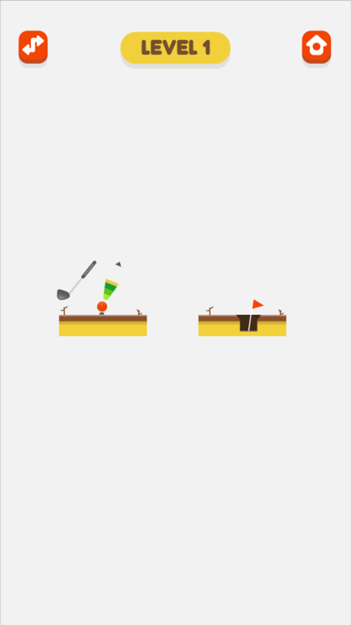 Micro Golf Ball 2 Game Control Swing Screenshot.