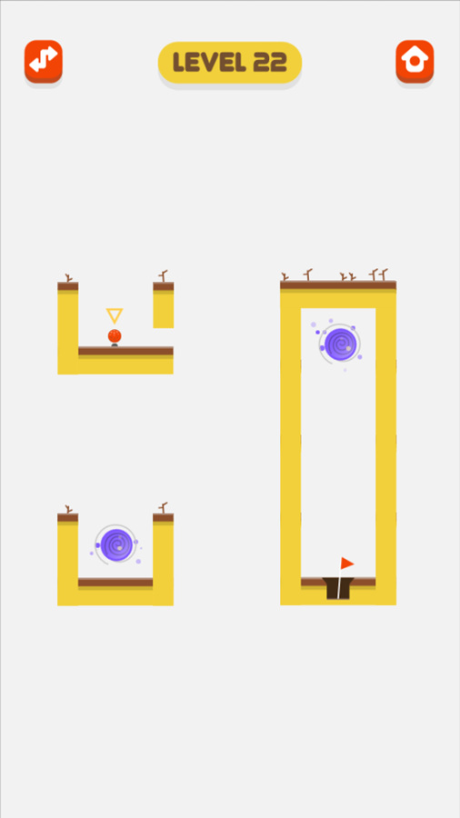 Micro Golf Ball 2 Game Level 22 Screenshot.