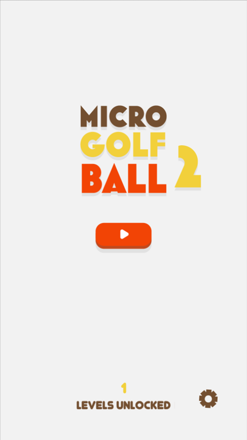 Micro Golf Ball 2 Game Welcome Screen Screenshot.