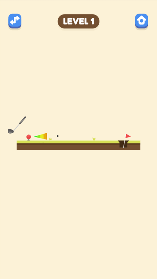 Micro Golf Ball Game Control Swing Screenshot.