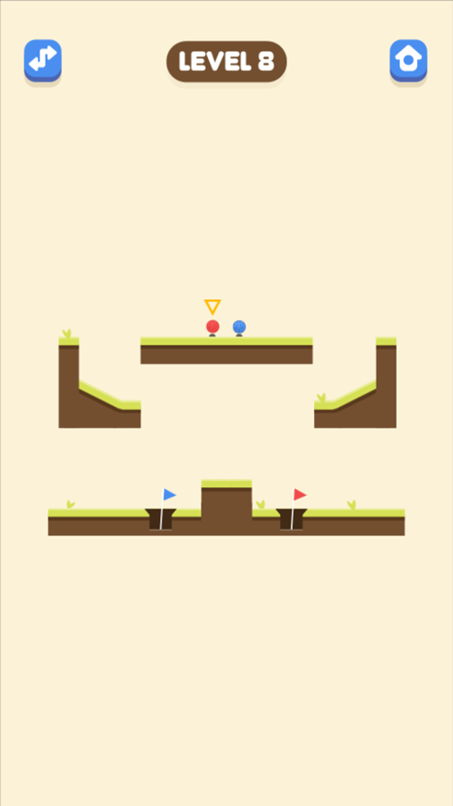 Micro Golf Ball Game Level 8 Screenshot.