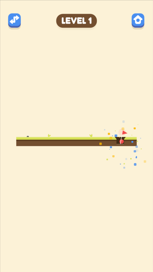 Micro Golf Ball Game Level Complete Screenshot.