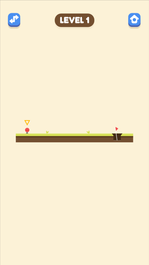 Micro Golf Ball Game Level Start Screenshot.