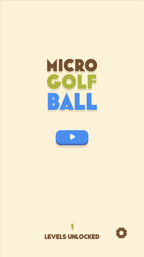 Micro Golf Ball Game Welcome Screen Screenshot.