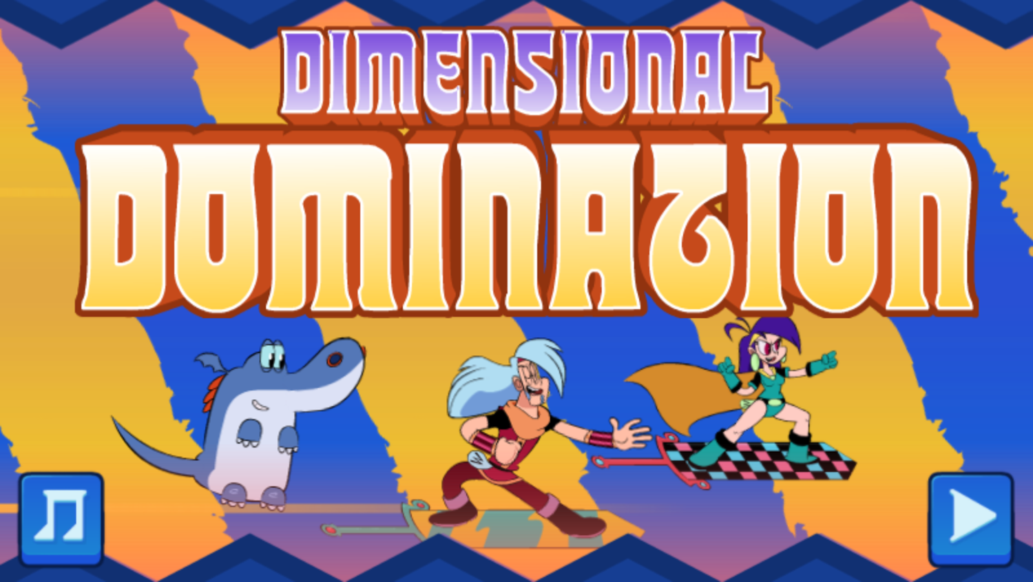 Mighty MagiSwords Dimensional Domination Game Welcome Screen Screenshot.