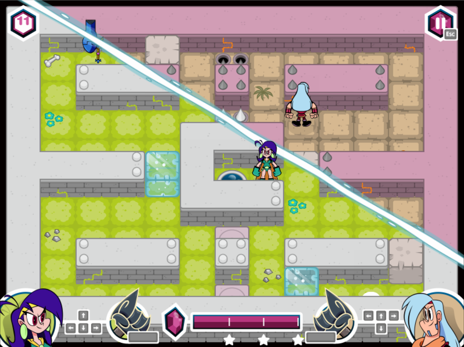 Mighty MagiSwords Double Trouble in Mirror Castle Game Screenshot.