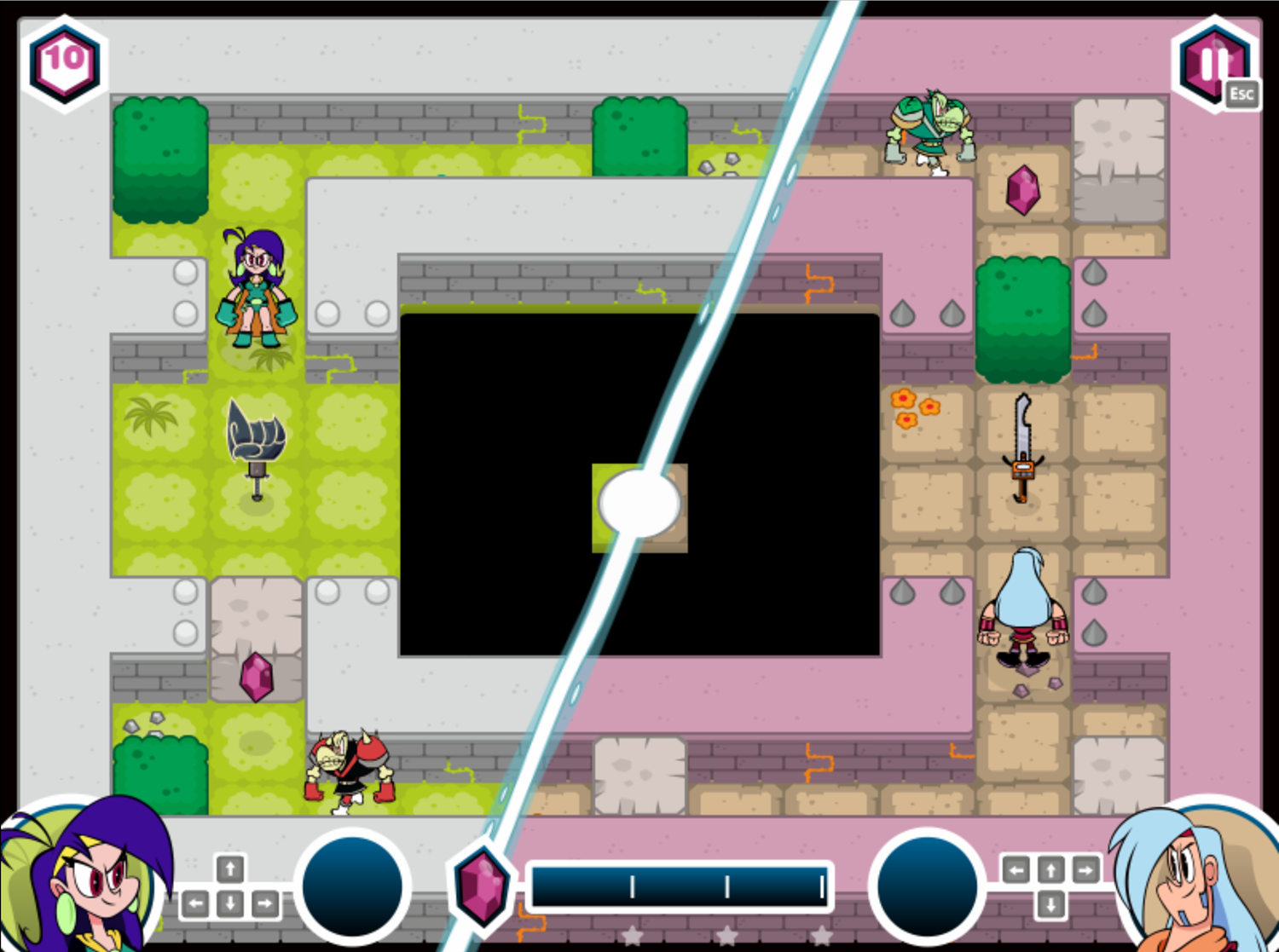 Mighty MagiSwords Double Trouble in Mirror Castle Gameplay Screenshot.