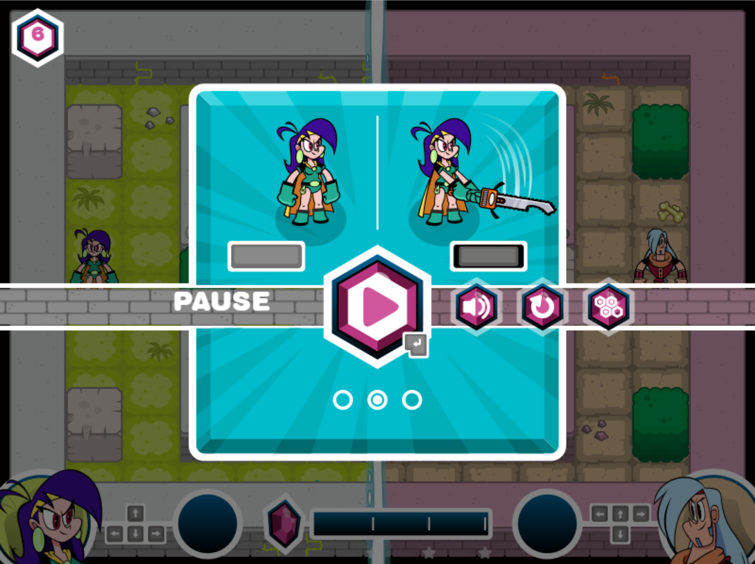 Mighty MagiSwords Double Trouble in Mirror Castle Game How to Attack Instructions Screen Screenshot.