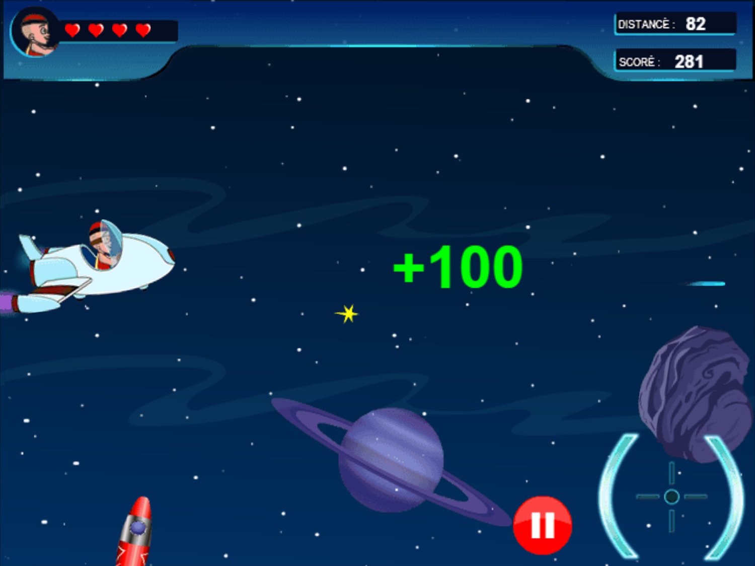 Mighty Raju and His Space Adventure Game Play Screenshot.