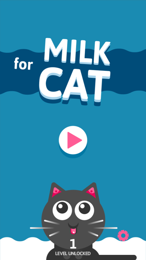 Milk for Cat Game Welcome Screen Screenshot.