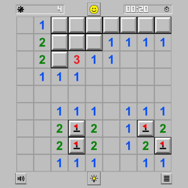 Minesweeper Mania Game Play Screenshot.