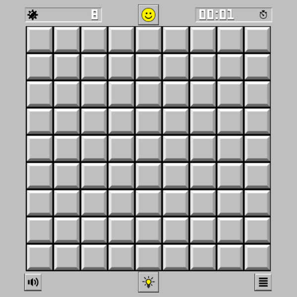 Minesweeper Mania Game Start Screenshot.