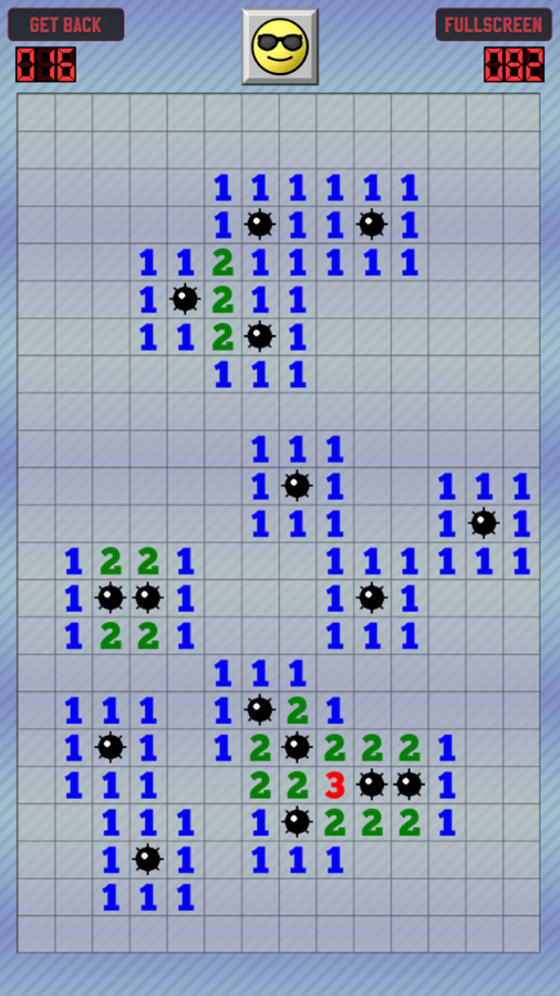 Minesweeper Online Game Complete Screenshot.