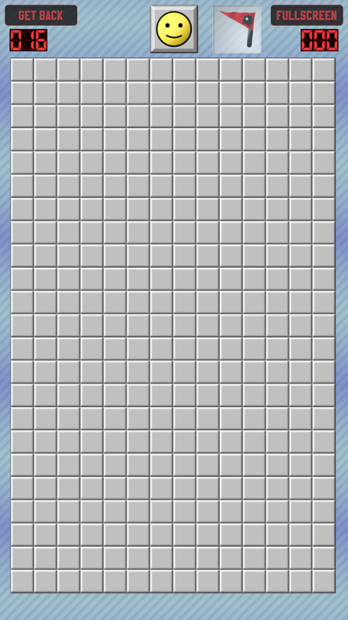 Minesweeper Online Game Start Screenshot.