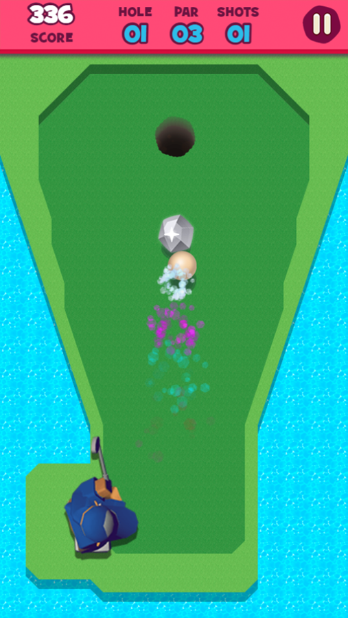 Mini Golf Adventures Game Level Play Screenshot.