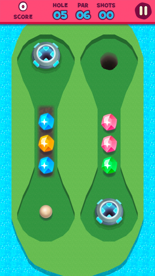 Mini Golf Adventures Game Level Progress Screenshot.