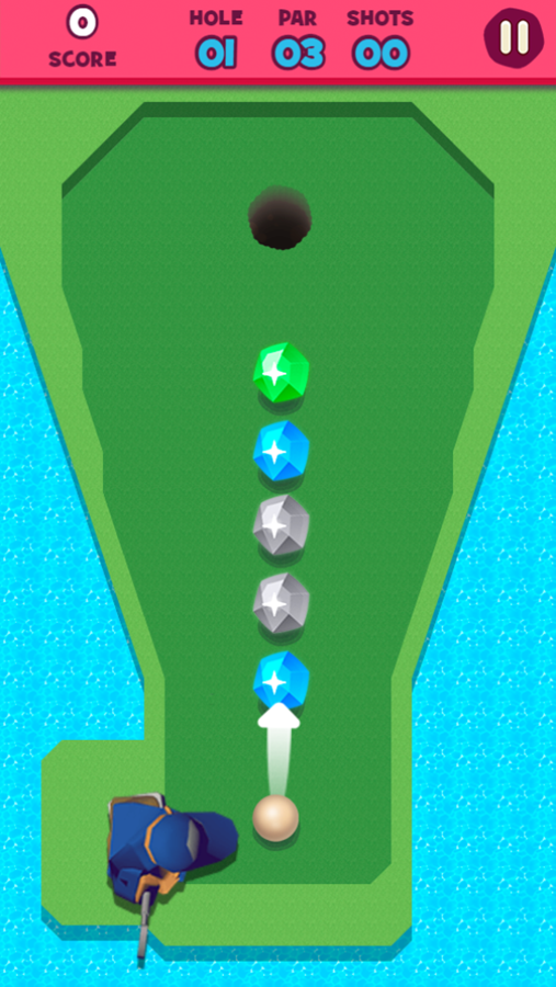 Mini Golf Adventures Game Level Start Screenshot.