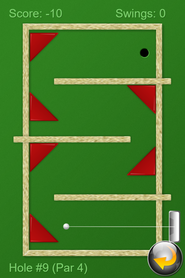 Minigolf Game Screenshot.