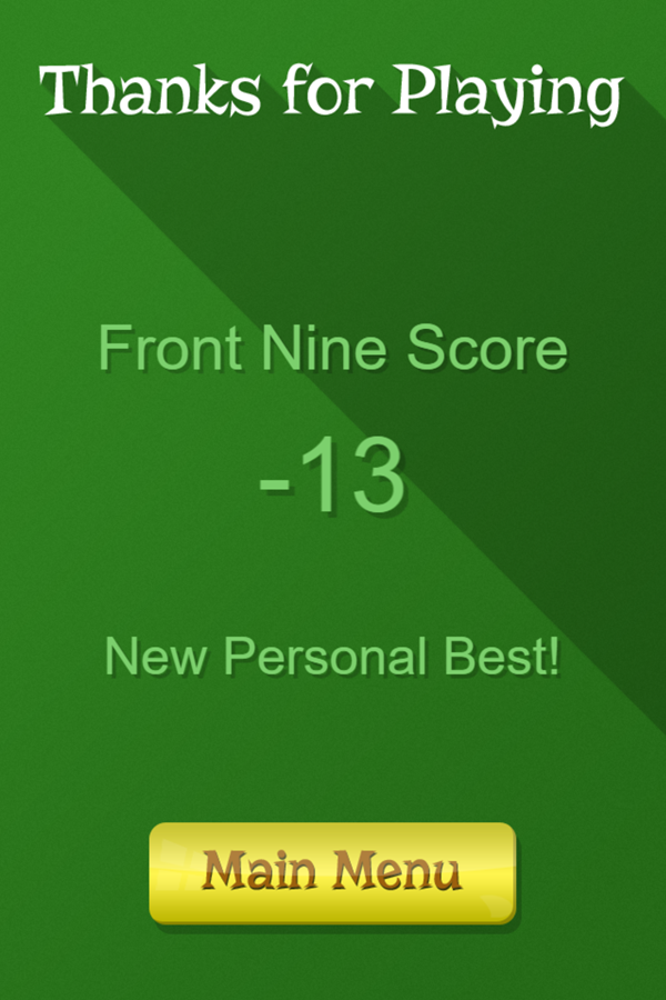 Minigolf Score Screenshot.