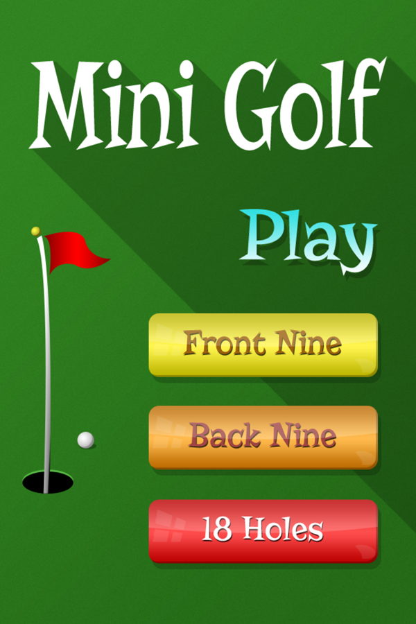 Minigolf Game Welcome Screenshot.