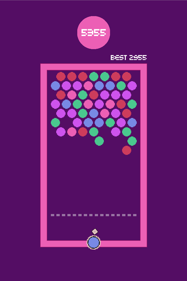 Minimal Bubble Shooter Game Screenshot.