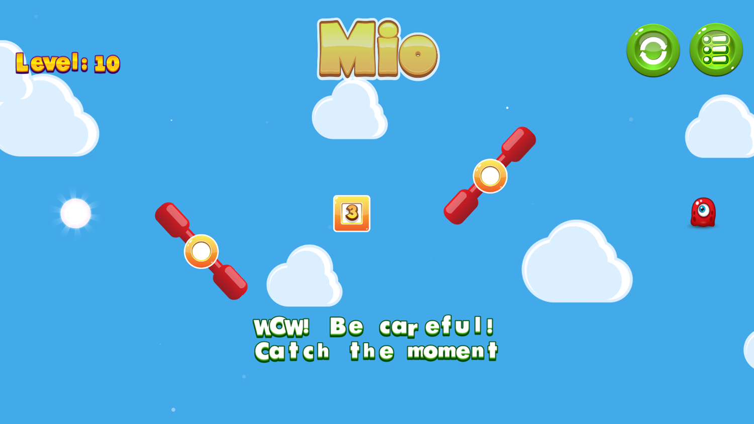 Mio Game Level Progress Screenshot.