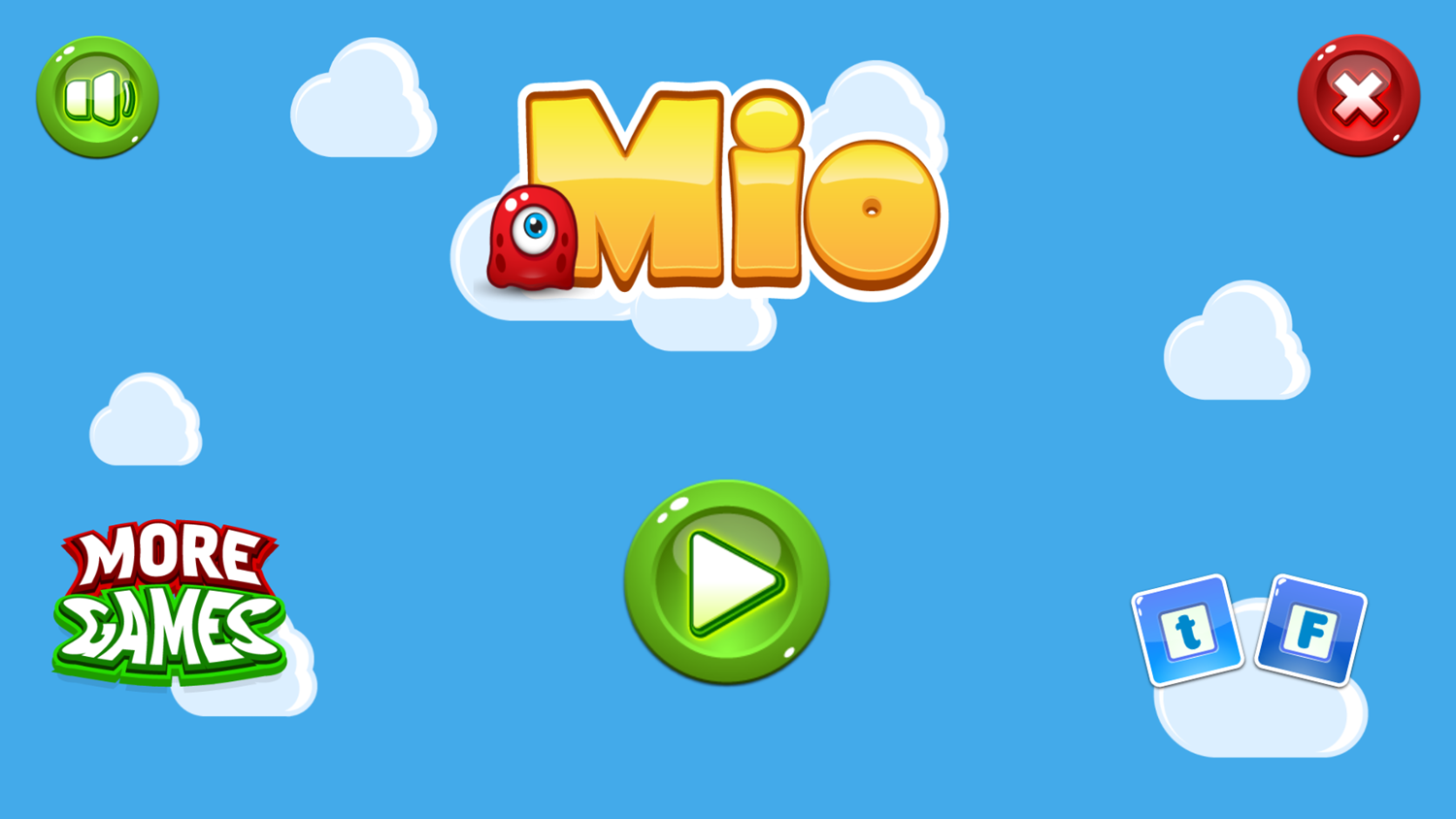 Mio Game Welcome Screen Screenshot.