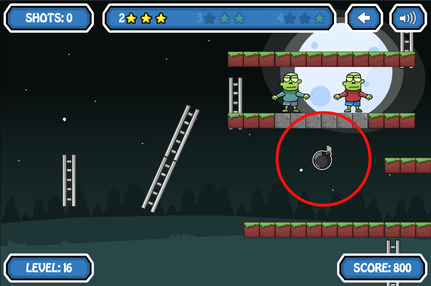 Missiles Attack Game Screenshot.