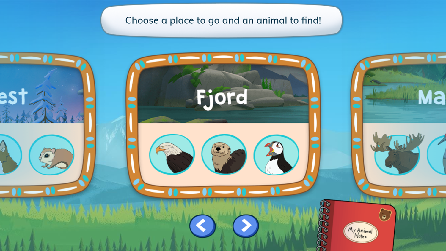 Molly of Denali Alaskan Adventure Game Stage Select Screenshot.
