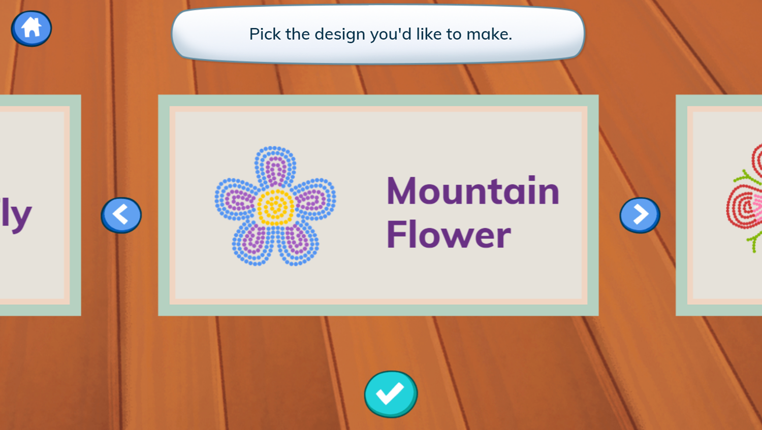 Molly of Denali Beading Art Game Premade Designs Sample Screenshot.