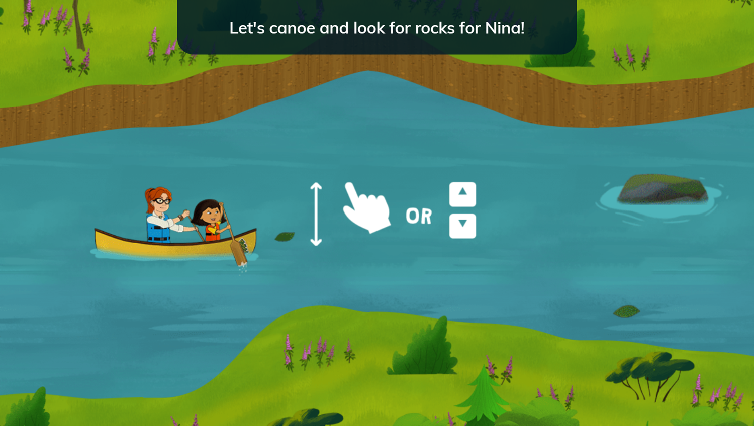 Molly of Denali Canoe Quest Game Control Canoe Screenshot.