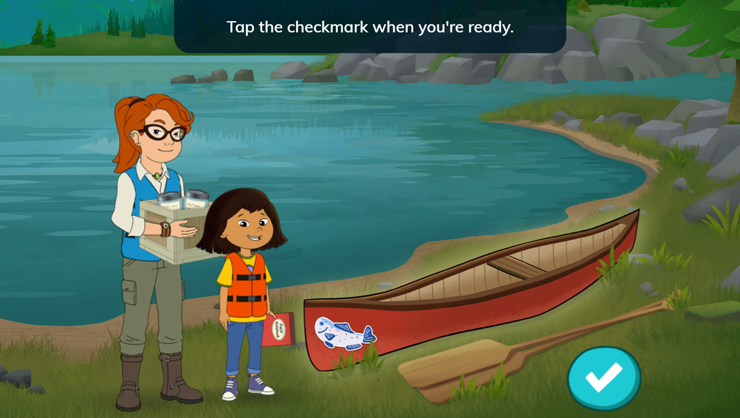 Molly of Denali Canoe Quest Game Select Canoe Screenshot.