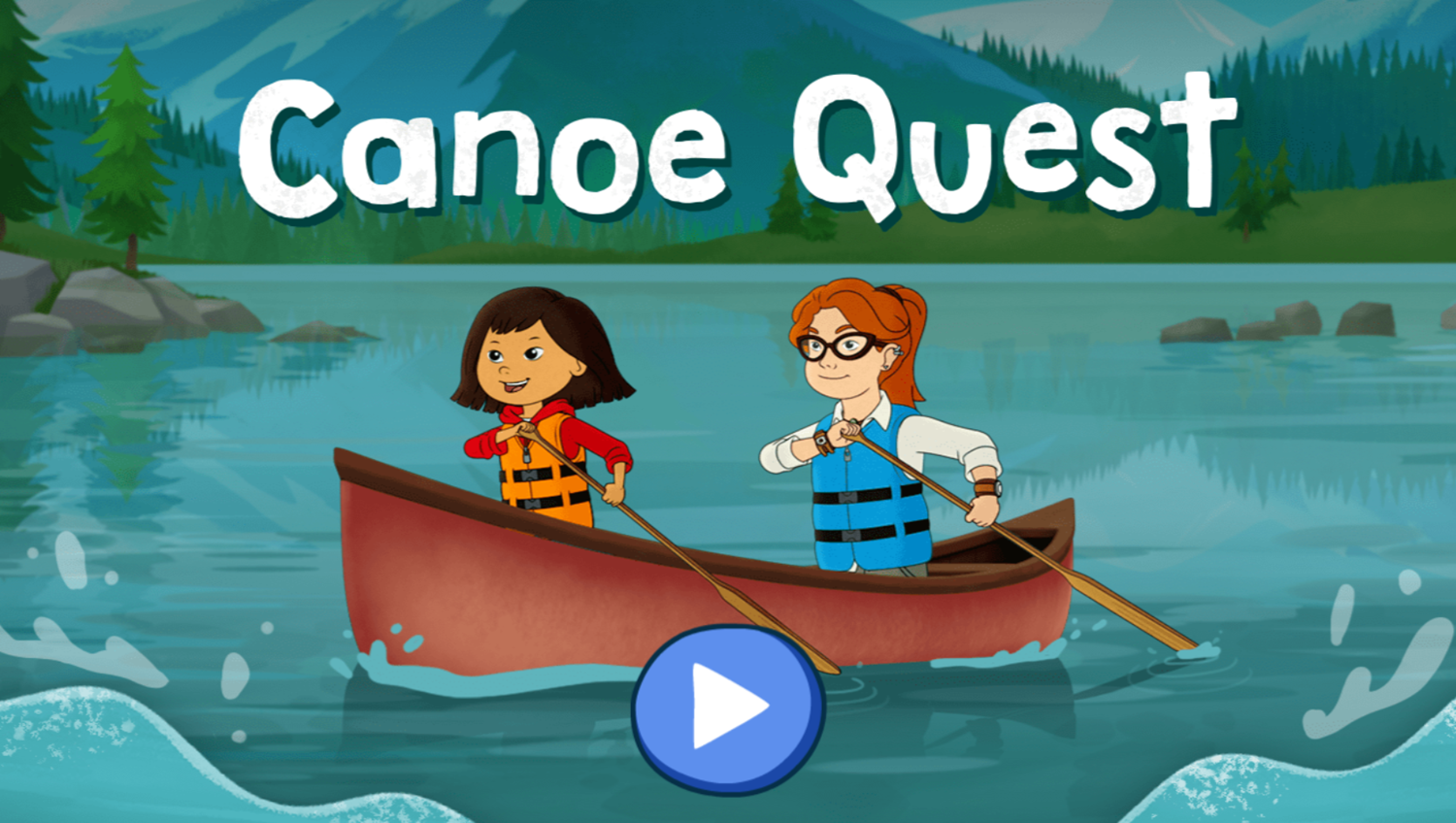 Molly of Denali Canoe Quest Game Welcome Screen Screenshot.