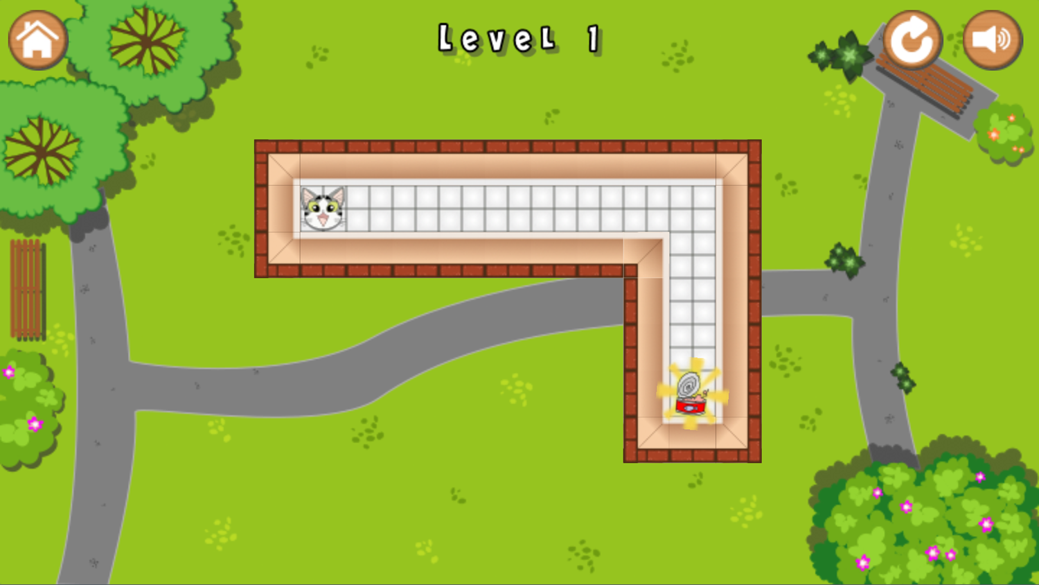 Molly The Cat Game Level Start Screenshot.
