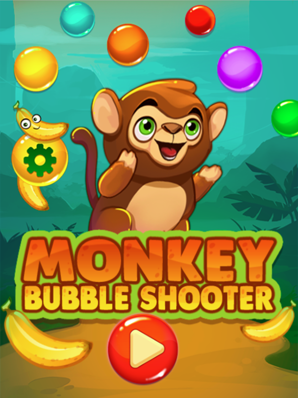 Monkey Bubble Shooter Game Welcome Screen Screenshot.