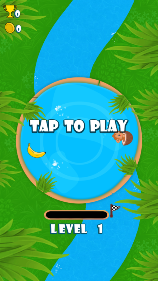 Monkey Go Game Welcome Screen Screenshot.