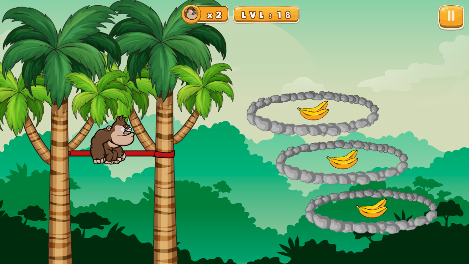 Monkey King Game Level Progress Screenshot.
