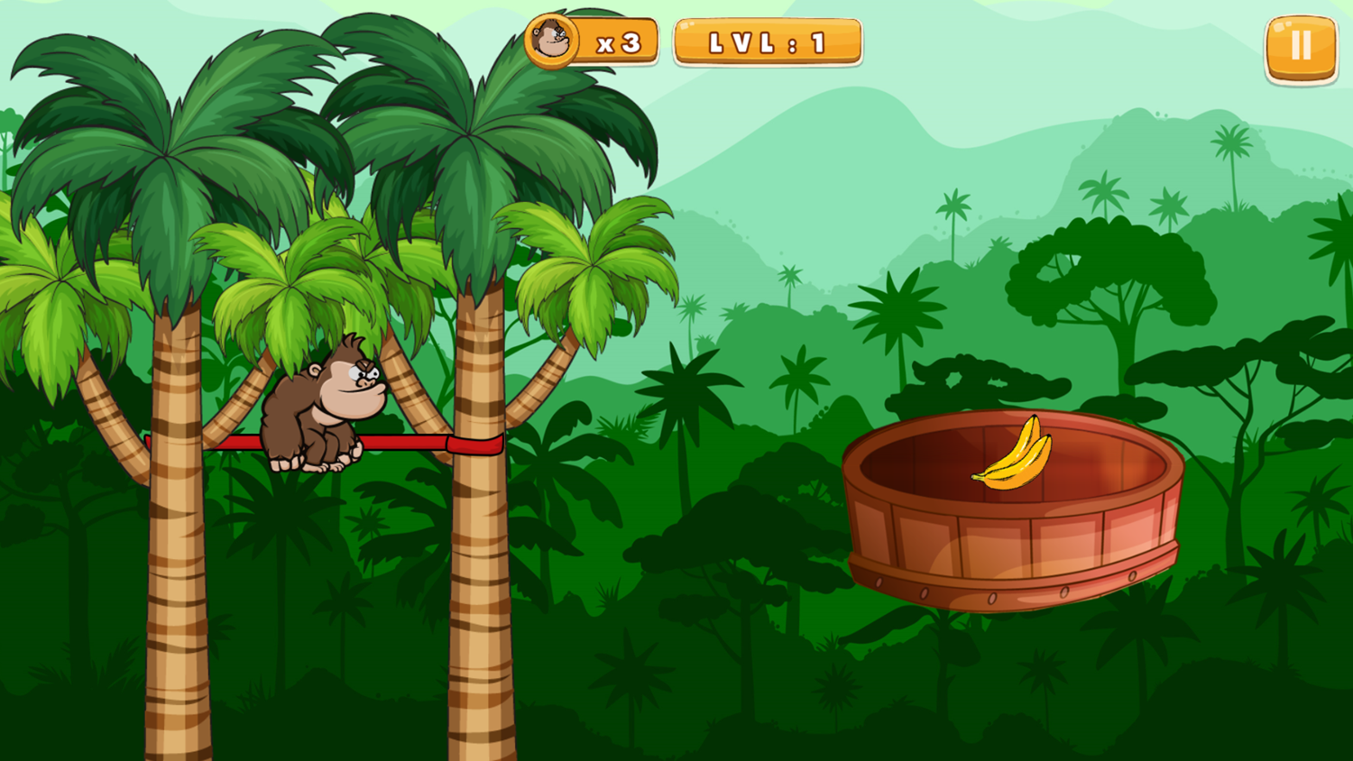 Monkey King Game Level Start Screenshot.