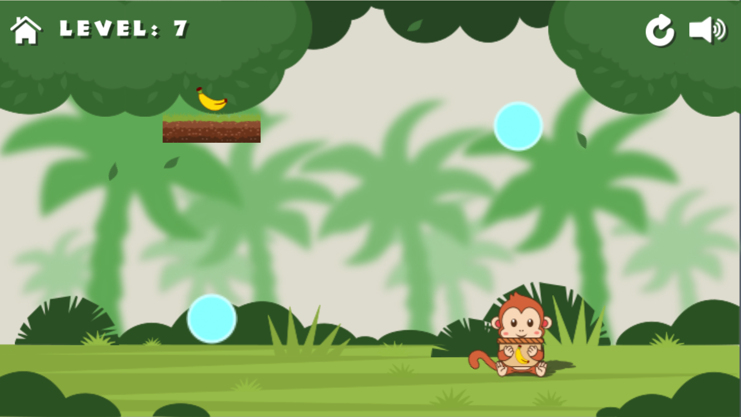 Monkeys and Fruits Game Level With Warps Screenshot.