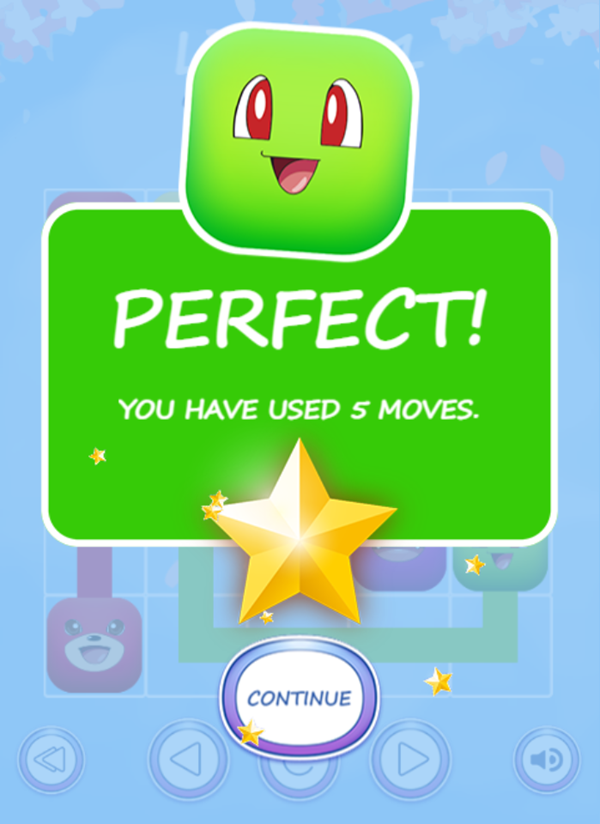 Monster Go Game Level Complete Screenshot.