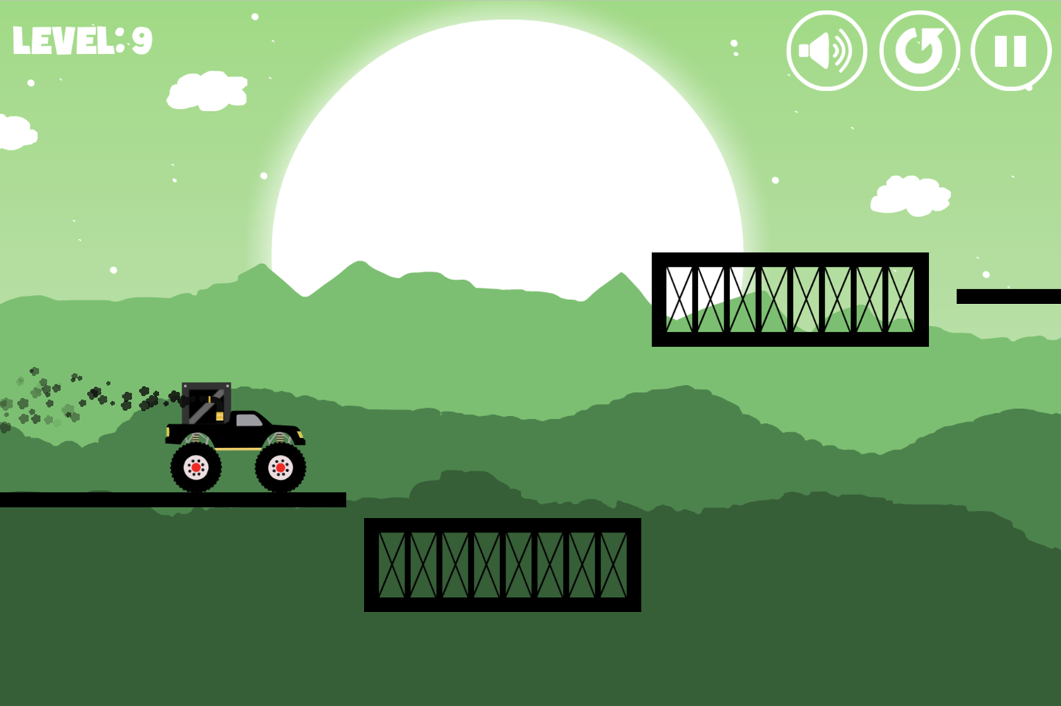 Monster Truck Forest Delivery Game Screenshot.