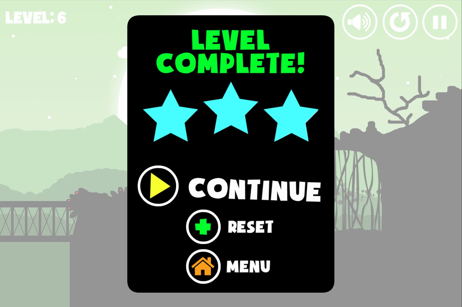 Monster Truck Forest Delivery Game Level Complete Screen Screenshot.