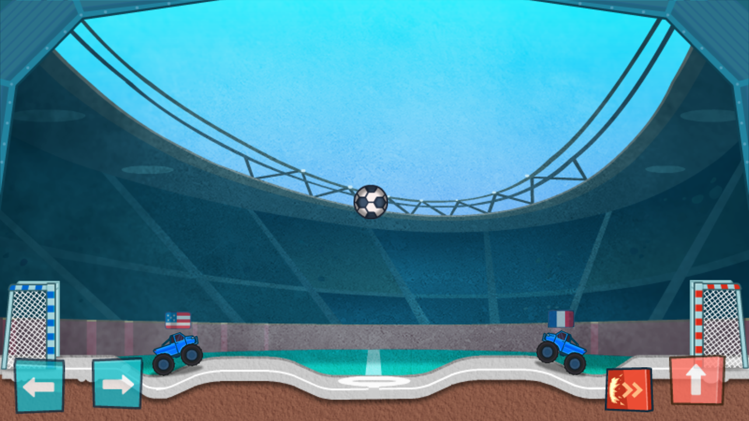 Monster Truck Soccer Game Match Start Screenshot.