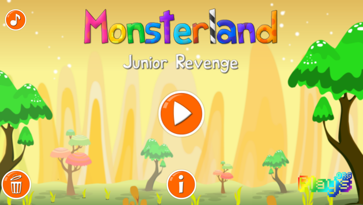Monsterland 2 Junior Revenge Welcome Screen Screenshot.